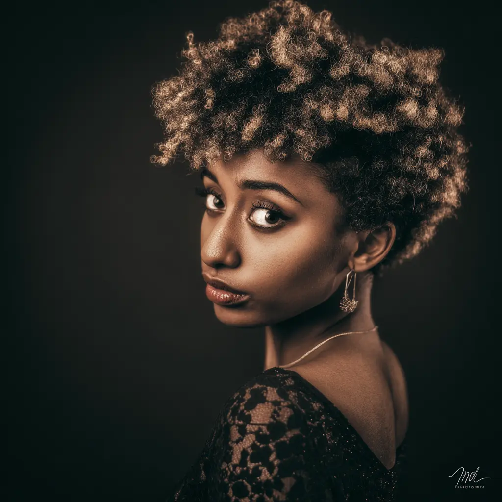coupe pixie femme noir