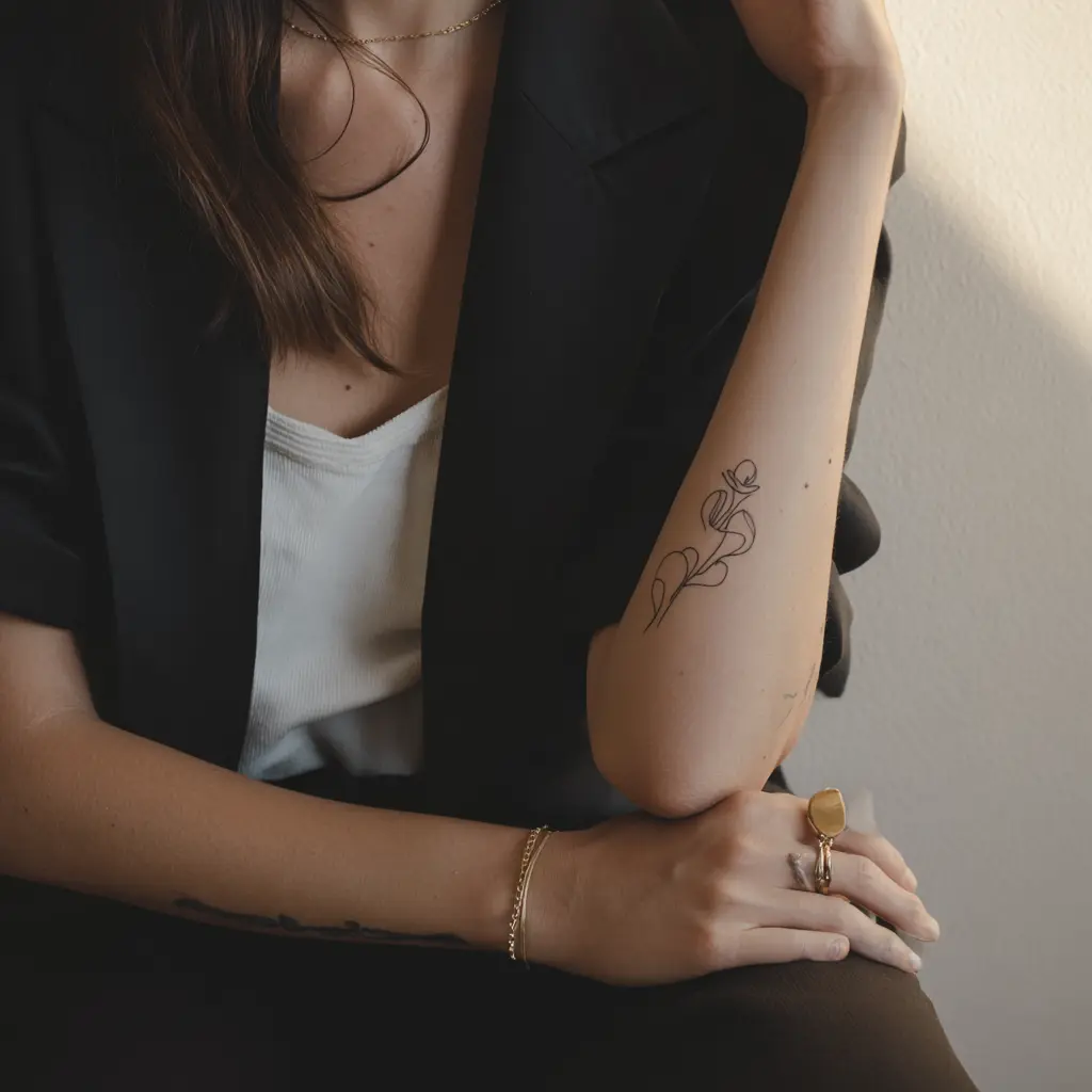 petit tattoo avant bras femme