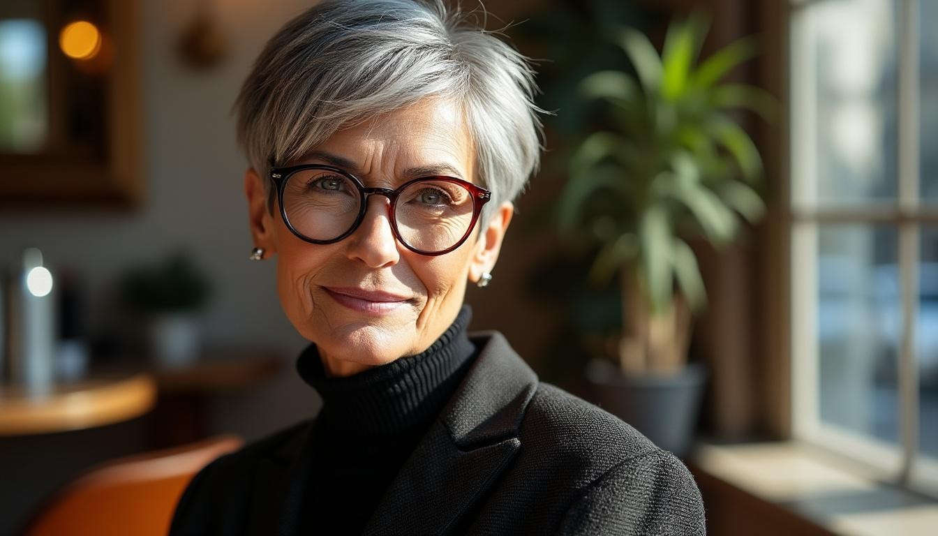 découvrez comment une coupe courte peut sublimer le style d'une femme de 70 ans en harmonie avec ses lunettes. conseils, idées et inspirations pour adopter un look moderne et élégant à tout âge.