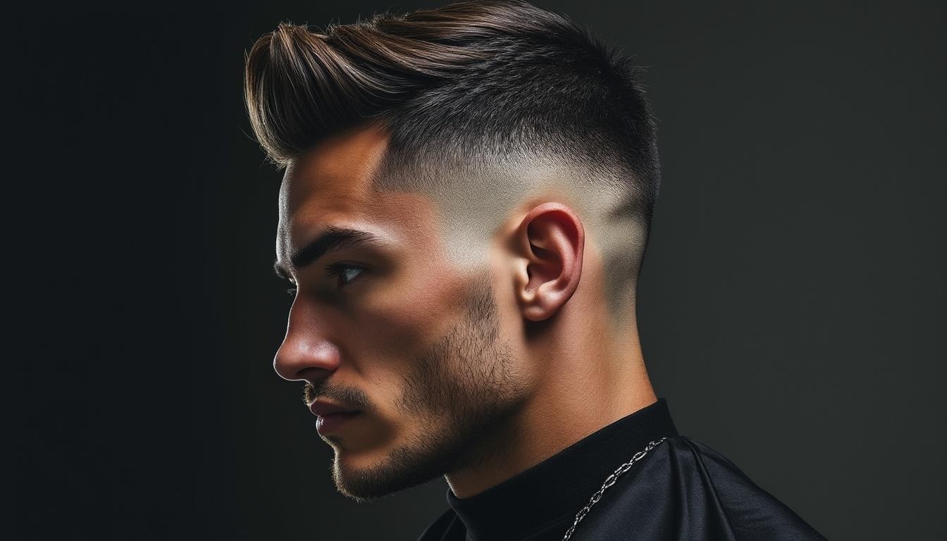 découvrez le dégradé haut à blanc, une coupe tendance qui offre un effet sophistiqué et moderne. parfait pour un style frais, net et élégant, adapté à tous les types de cheveux masculins.